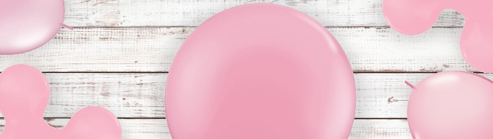 Baby Pink Coloured Latex and Foil Balloon | Order Today